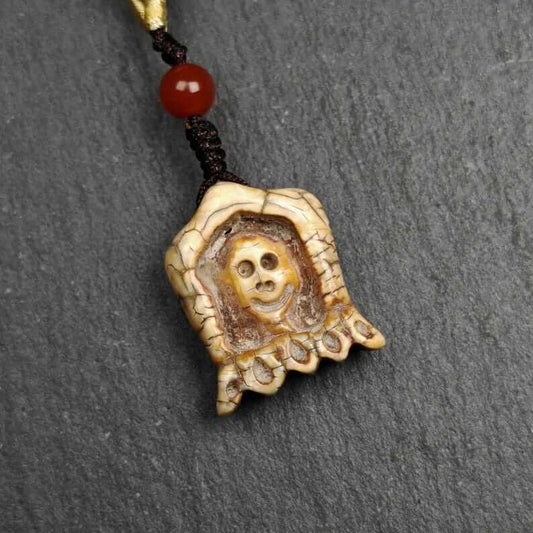 Old Citipati Skull Pendant | Tibetan Amulet