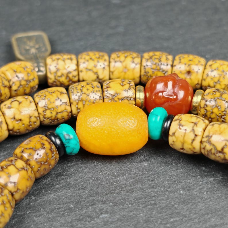 7mm 108 Lotus Seed Necklace Mala