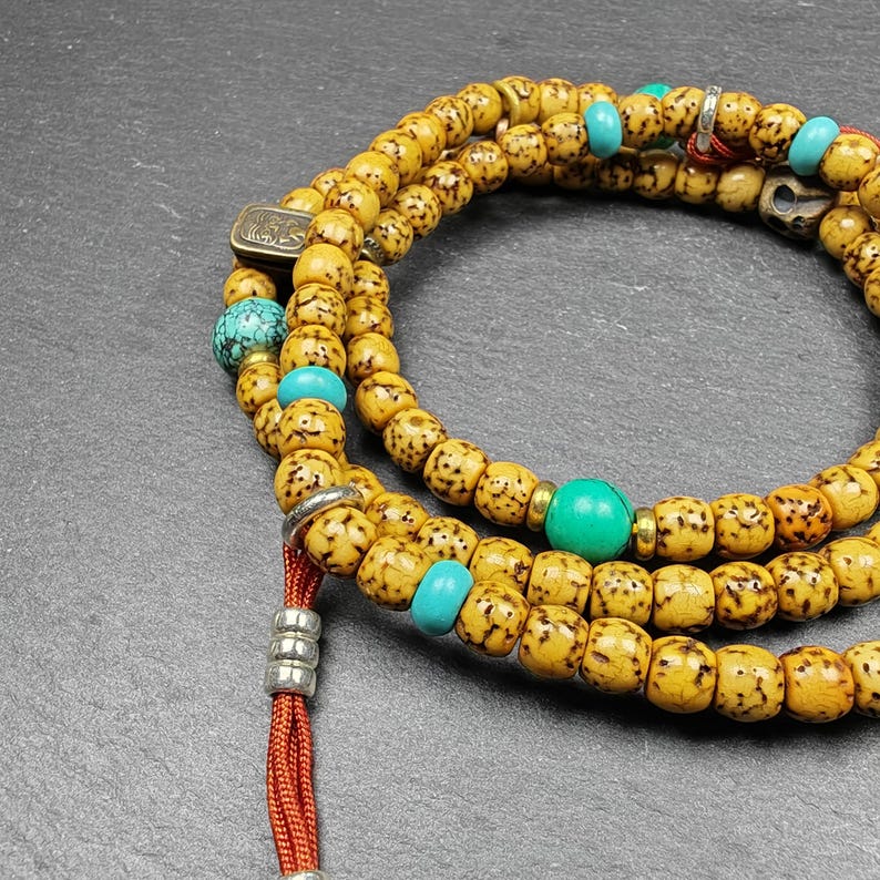 Authentic 5+mm Lotus Seed Necklace Mala for Women