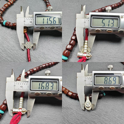 8mm 108 Rudraksha Mala Necklace,40cm Streched