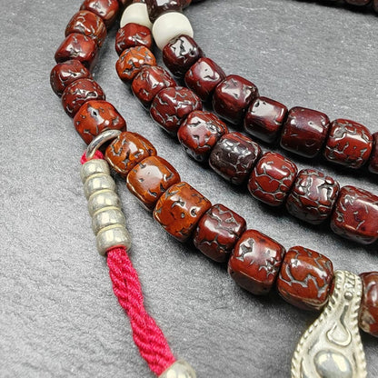 8mm 108 Rudraksha Mala Necklace,40cm Streched