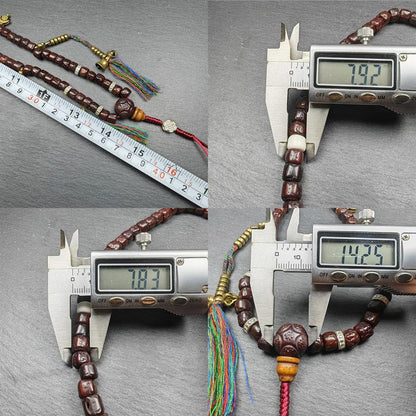 Old 8mm Rudraksha Necklace Mala