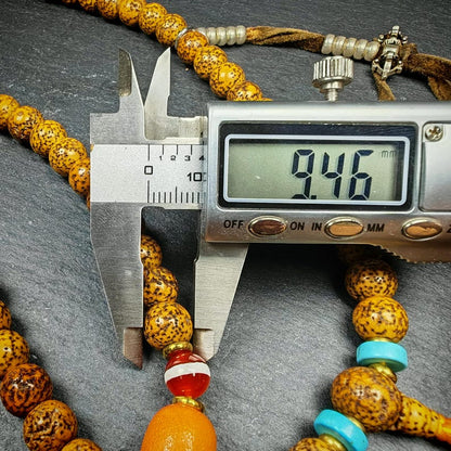 Old 9mm Lotus Seed Necklace Mala