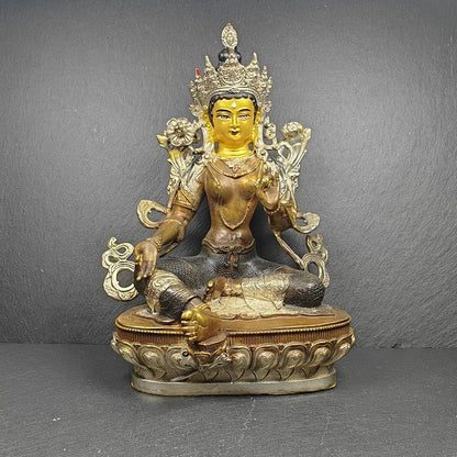Green Tara Statue - Handmade Tibetan Buddha Statue