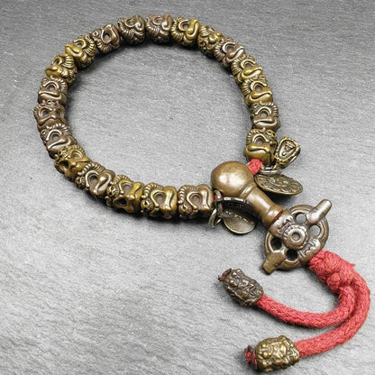 Thokcha Wrist Mala - 9mm Tibetan Garuda Bird Beads