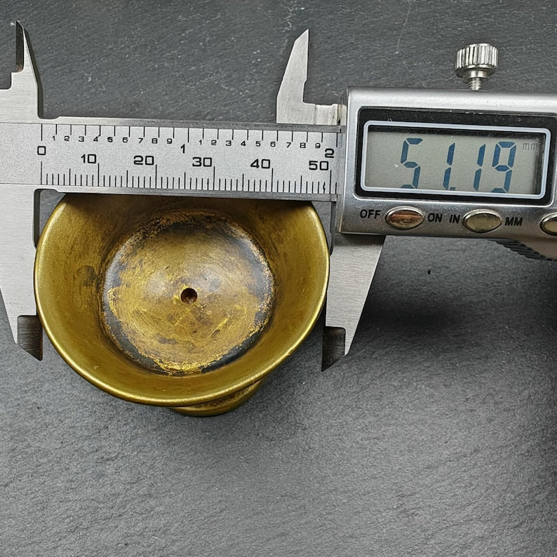 Tibetan Buddhist Offering Butter Lamps Set - Carved OM Mani Pademe Hum Letter - Made of Bronze