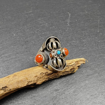 Silver Ring | Rotatable Vajra Ring