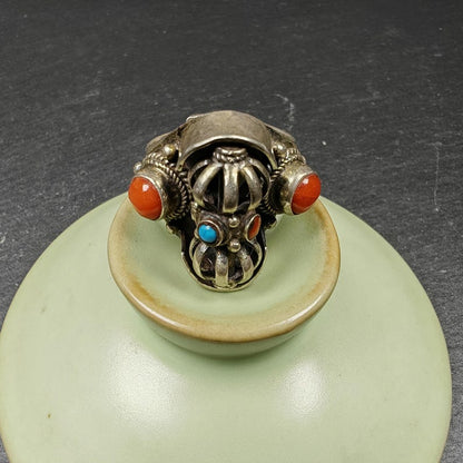Silver Ring | Rotatable Vajra Ring