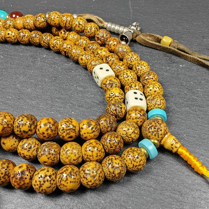 Old 9mm Lotus Seed Necklace Mala