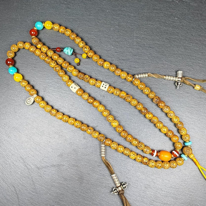 Old 9mm Lotus Seed Necklace Mala