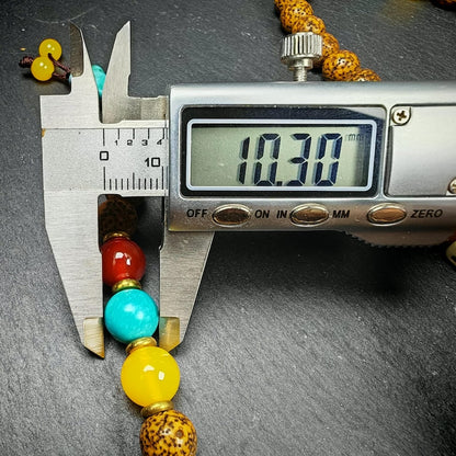 Old 9mm Lotus Seed Necklace Mala