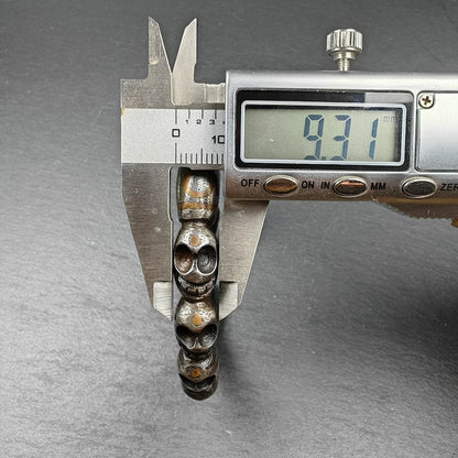 Tibetan Citipati Skull Bangle,Cold Iron Cuff Bracelet