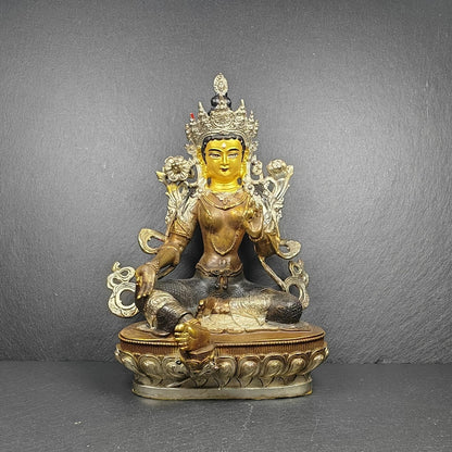 Green Tara Statue - Handmade Tibetan Buddha Statue