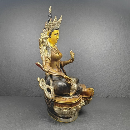 Green Tara Statue - Handmade Tibetan Buddha Statue