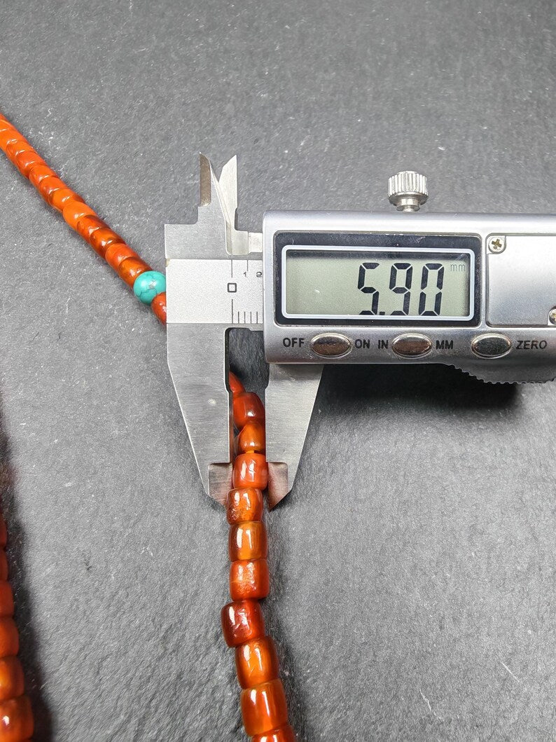 Authentic Old 6mm Pure Agate Necklace Mala - 32cm stretched