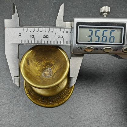 Tibetan Buddhist Offering Butter Lamps Set - Carved OM Mani Pademe Hum Letter - Made of Bronze