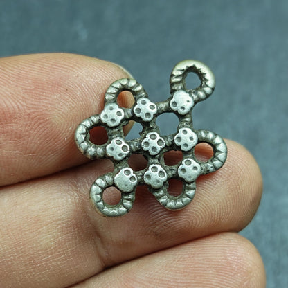 Vintage Lucky Knot Amulet Endless Knot Charm Mala Pendant