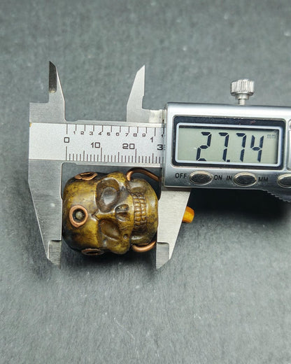 Tibetan Citipati Skull Pendant - 27×25mm