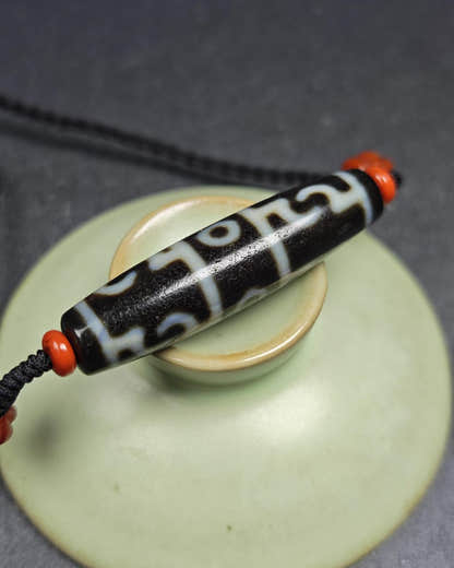 Dzi Neckalce - Guru Rinpoche Three Realms 3 Eyes Dzi Bead,50 - Tibetan dzi bead, view 11