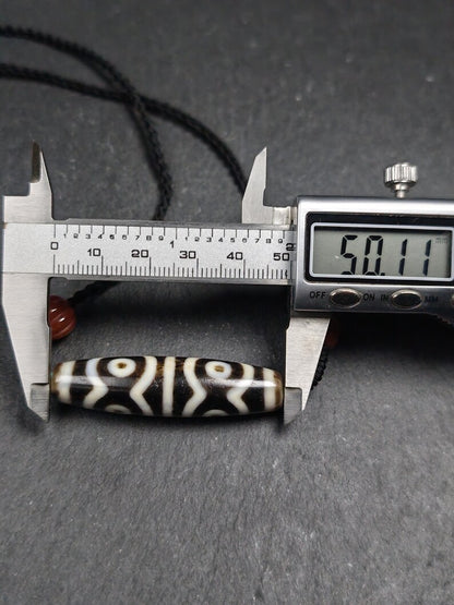 Mandala 6-Eyes Dzi Necklace