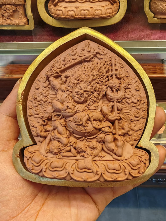 3 Faced 6 Armed Mahakala Tsa Tsa Mold - 11cm Height