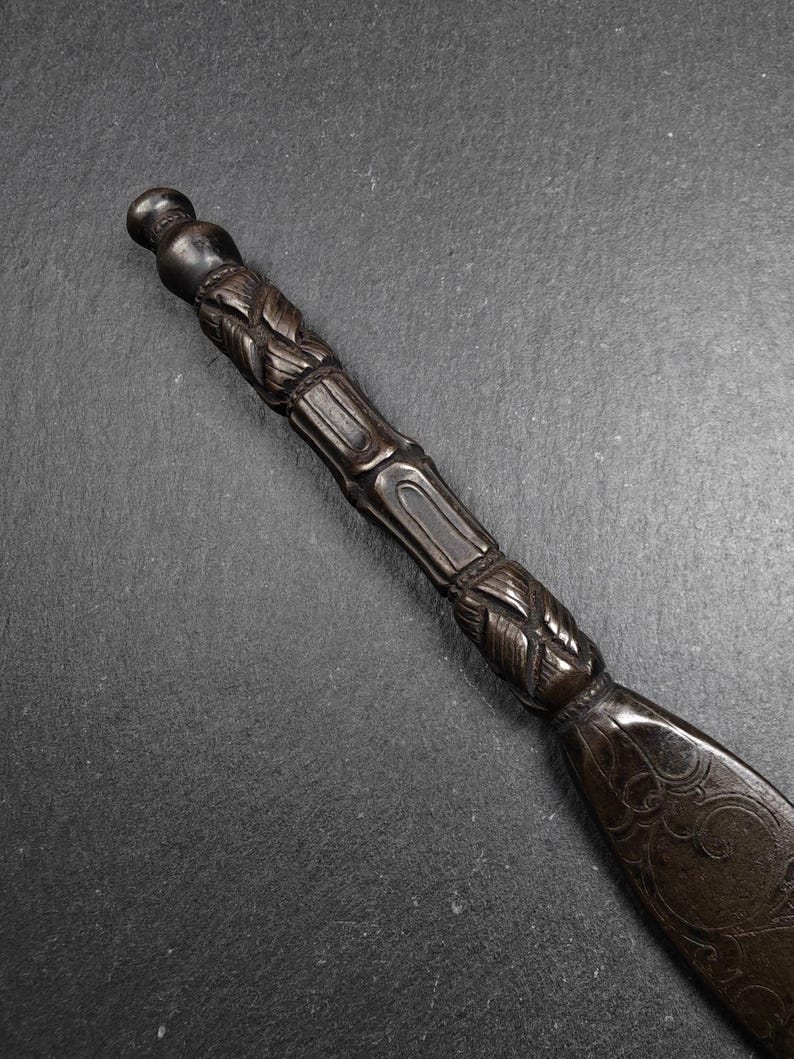 Old Black Vajra Sword of Manjushri - 21cm Length