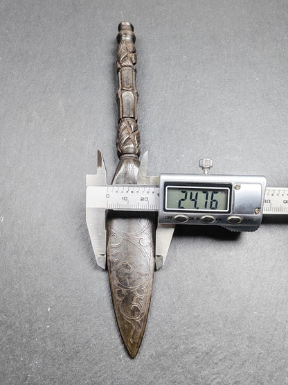 Old Black Vajra Sword of Manjushri - 21cm Length