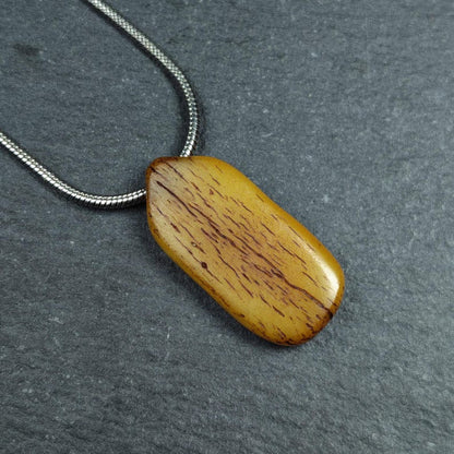 Authentic Yak Bone Carved Dual Skeleton Skull Pendant 30mm × 14mm