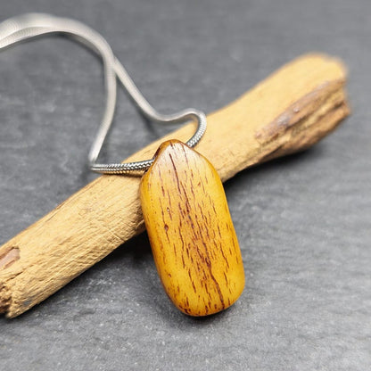 Authentic Yak Bone Carved Dual Skeleton Skull Pendant 30mm × 14mm