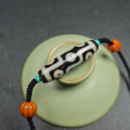 9 Eyes Dzi Bead Necklace 41*12mm