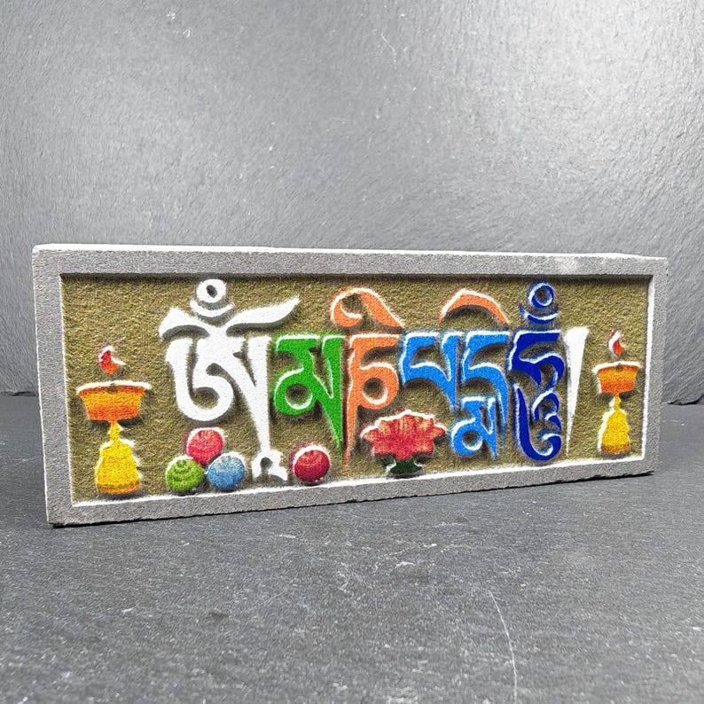 6 Mantras Stones - Artisanal Hand-Carved Mani Stones