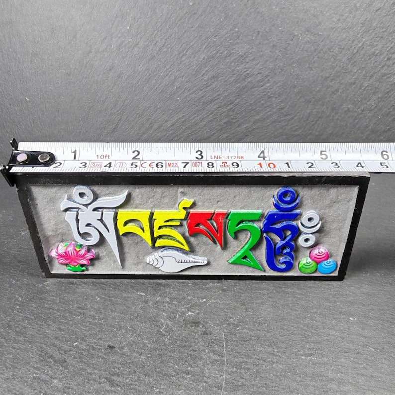 6 Mantras Stones - Artisanal Hand-Carved Mani Stones