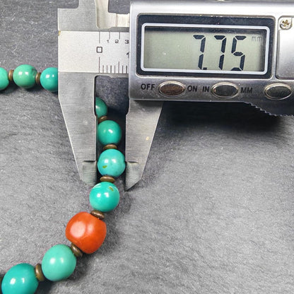 Turquoise Bracelet - Gemstone Beaded TIBETAN Wrist Mala