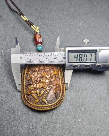 Citipati Master Kapala Pendant - 64mm × 48mm