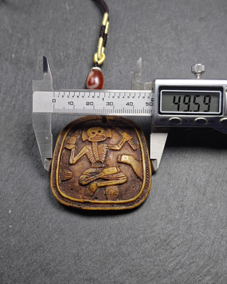 Authentic Citipati Master Kapala Pendant,54mm × 50mm