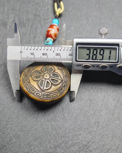 Authentic Kapala Amulet - Cross Vajra Charm - Tibetan Protective Pendant - Decad - Tibetan Buddhist amulet, view 10