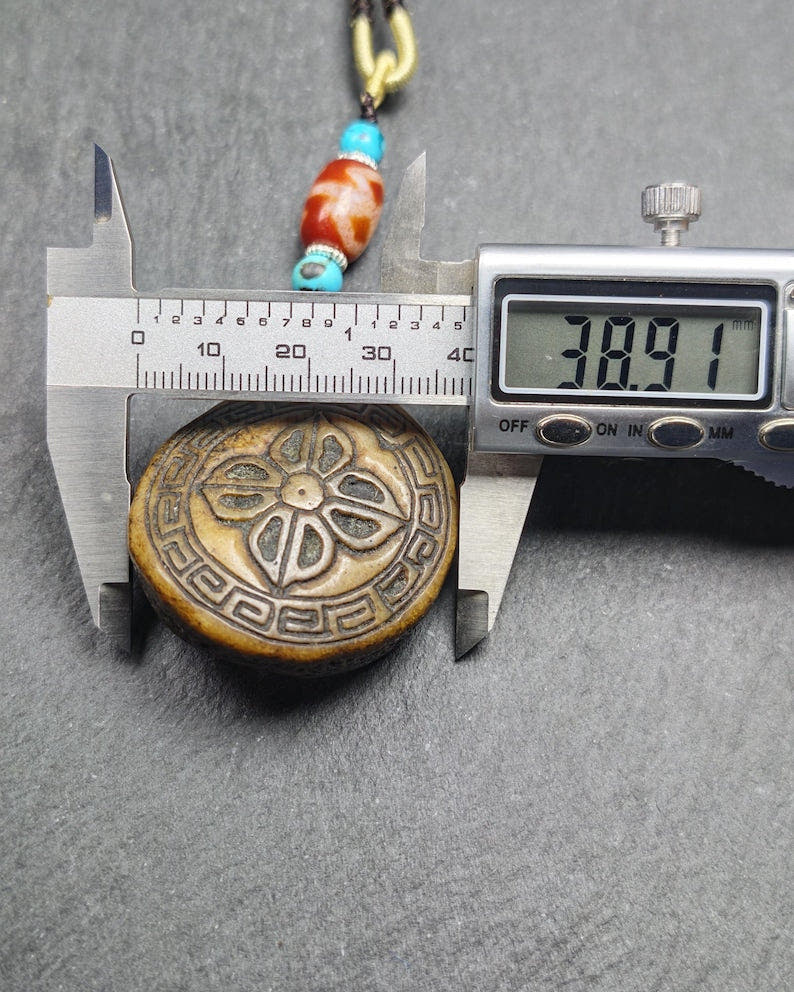 Authentic Kapala Amulet - Cross Vajra Charm - Tibetan Protective Pendant - Decad - Tibetan Buddhist amulet, view 10