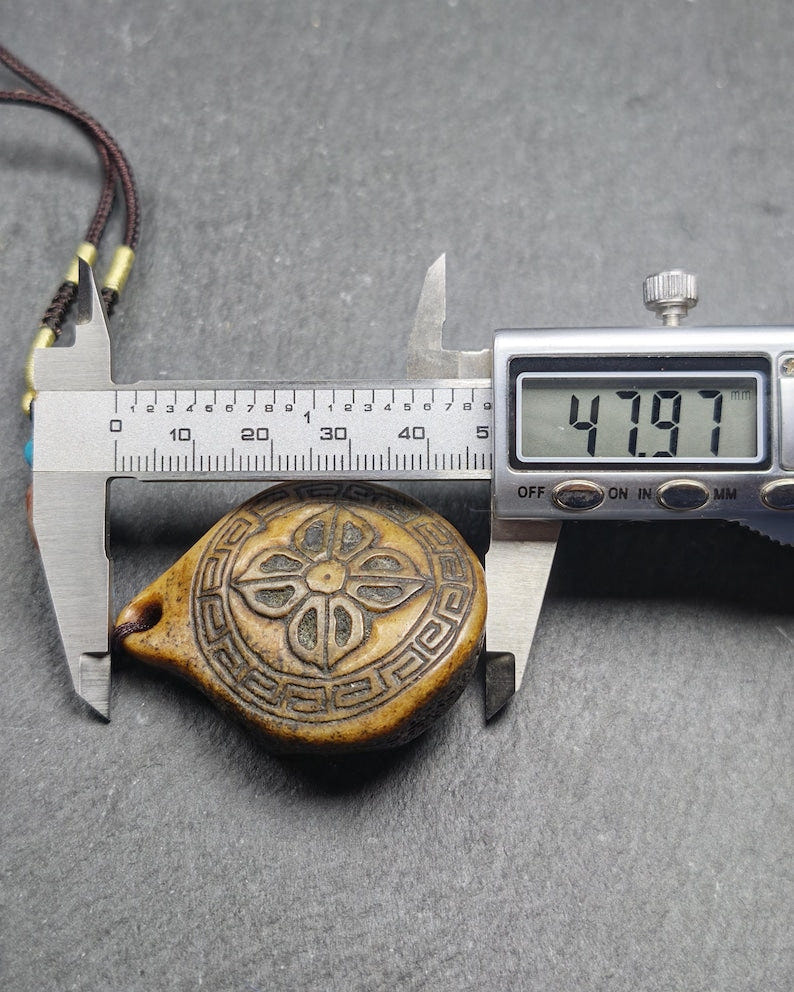 Authentic Kapala Amulet - Cross Vajra Charm - Tibetan Protective Pendant - Decad - Tibetan Buddhist amulet, view 11