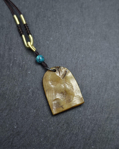 Antique Kapala Amulet Tenfold Auspicious Diagram - 35mm × 26mm