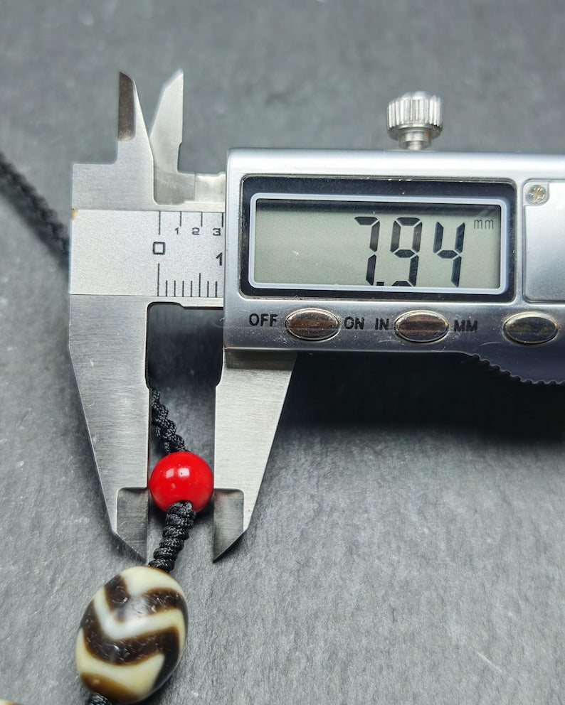 Antique 12 Eyes Dzi Bead Necklace | 54*12mm