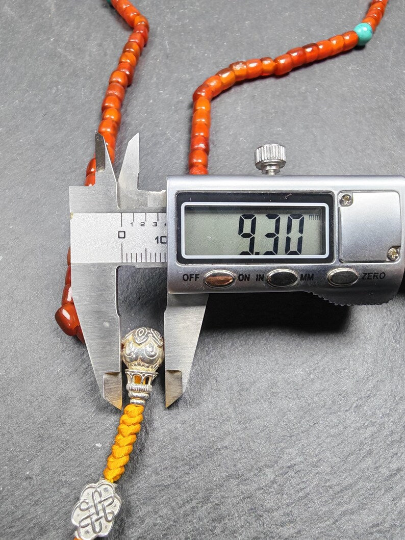 Authentic Old 6mm Pure Agate Necklace Mala - 32cm stretched