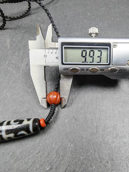 Dzi Neckalce - Guru Rinpoche Three Realms 3 Eyes Dzi Bead,50× 12 mm