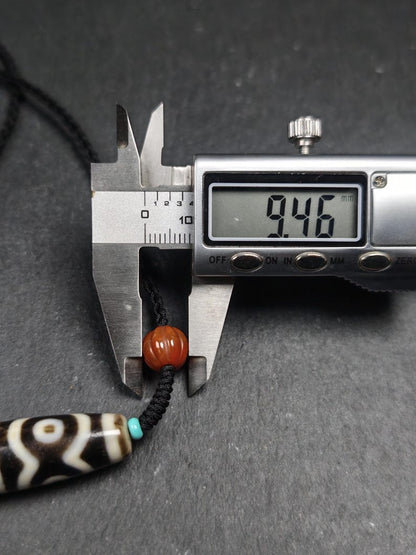 Mandala 6-Eyes Dzi Necklace