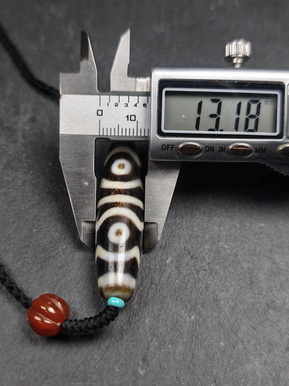 Mandala 6-Eyes Dzi Necklace