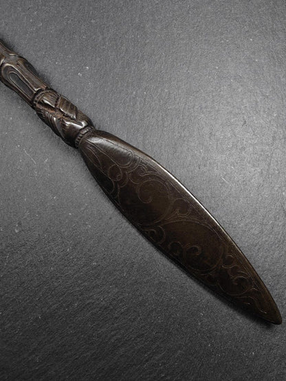 Old Black Vajra Sword of Manjushri - 21cm Length