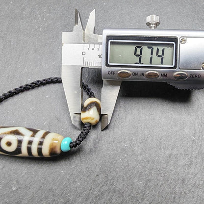 Vintage 3 Eyes Dzi Bead Necklace | 41*12mm