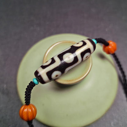 9 Eyes Dzi Bead Necklace 41*12mm