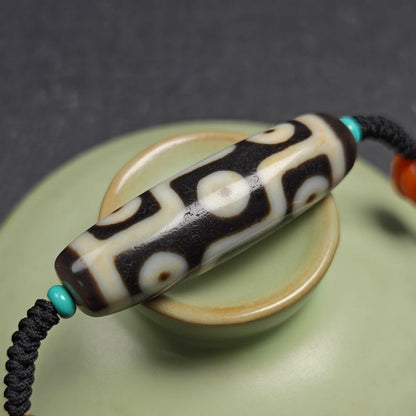 9 Eyes Dzi Bead Necklace 41*12mm