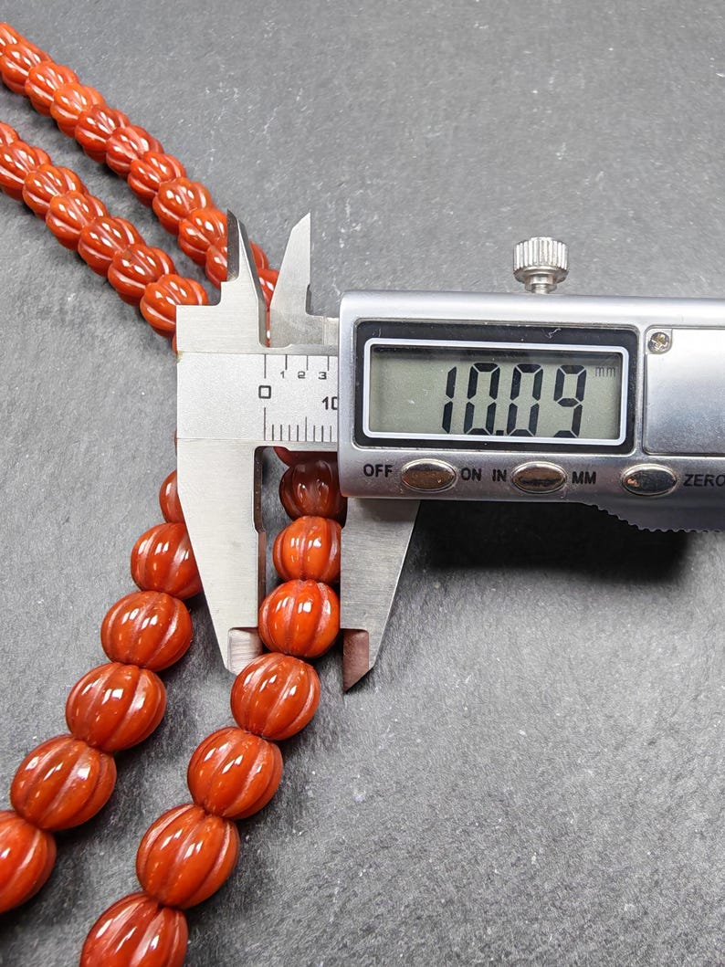 10mm Pure Agate Pumpkin Necklace Mala