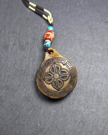Authentic Kapala Amulet - Cross Vajra Charm - Tibetan Protective Pendant - Decad - Tibetan Buddhist amulet, view 6